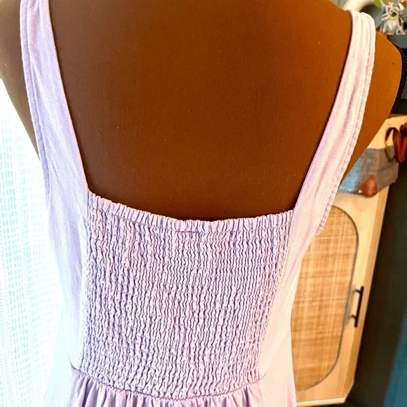 Old Navy Lilac Linen Sweetheart Sundress - Picture 2 of 7
